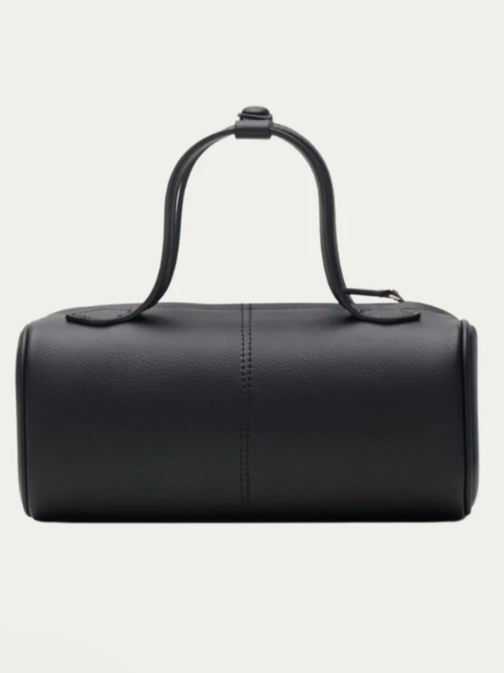 NWT Freja New York Jane Bag Black Vegan Leather Barrel Shoulder Bag w/ Dust Bag